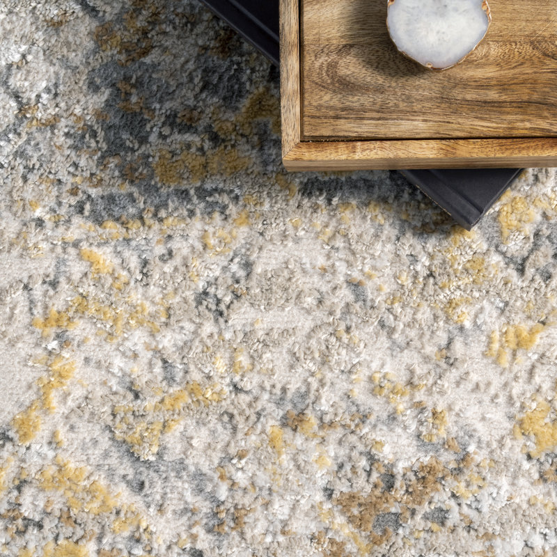 World Menagerie Fusco Vintage Faded Power Loom Yellow Rug & Reviews